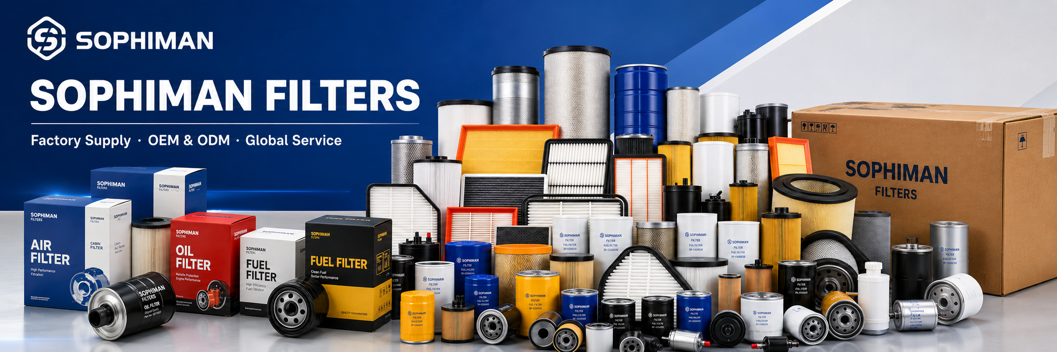 Sophiman complete automotive and industrial filter product range