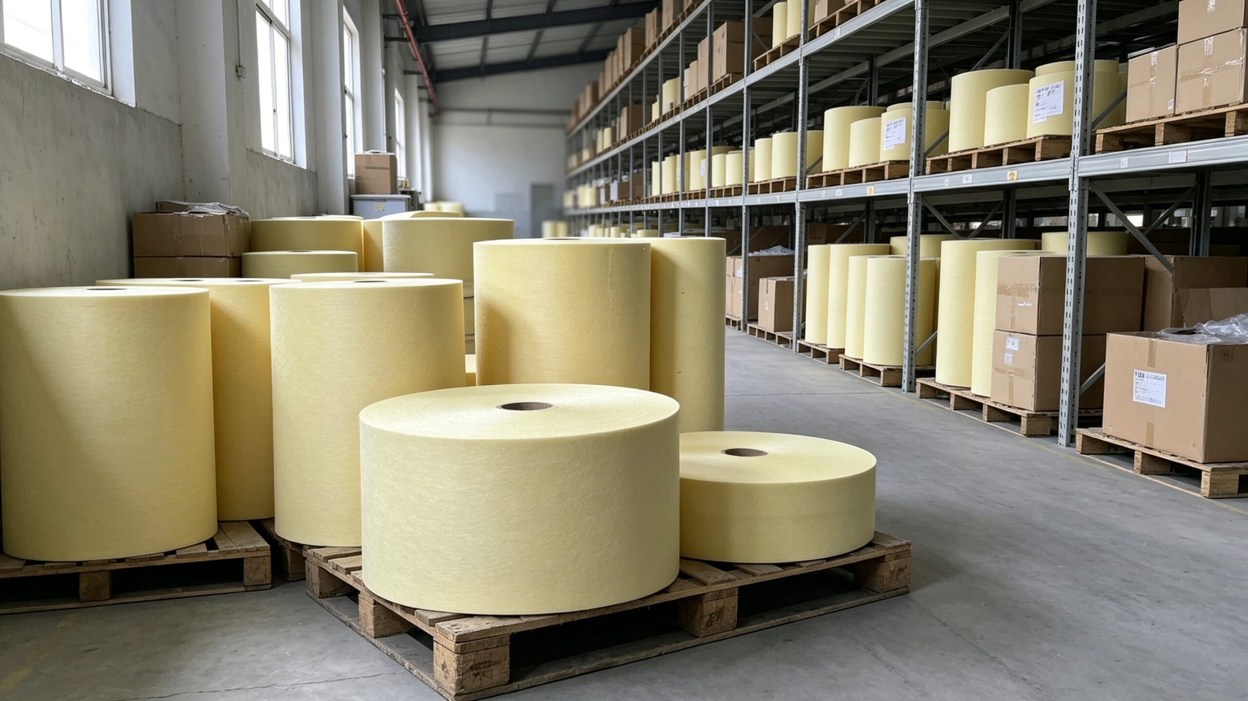 Automotive filter material rolls